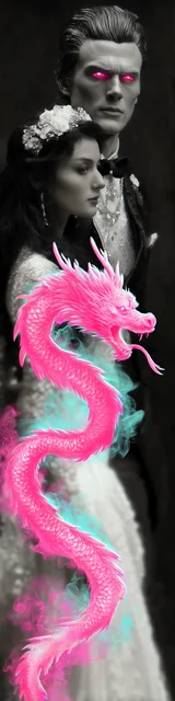 Free dragon bookmark featuring a vampire with a dragon